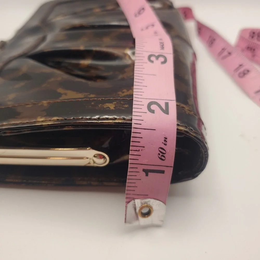 Elaine Turner Clutch‎ Purse Clasp Animal Print Organizer Chain Strap Formal Vtg